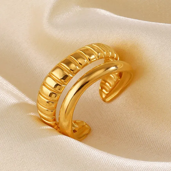 Gold_Solid_Lines_Rings_For_Women